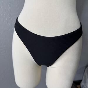 Seafolly High Cut Pant Essentials Bikini Bottom, Black, 6